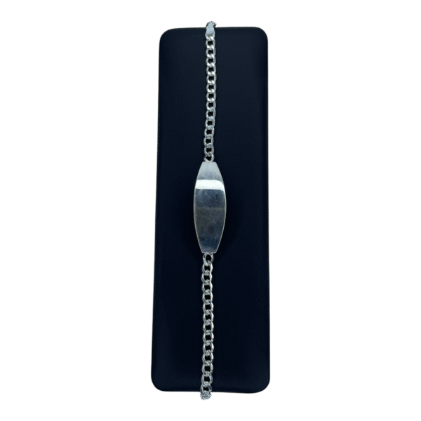 pulsera grabable hombre plata 925 con eslabones finos